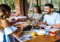 friends eating mexican food